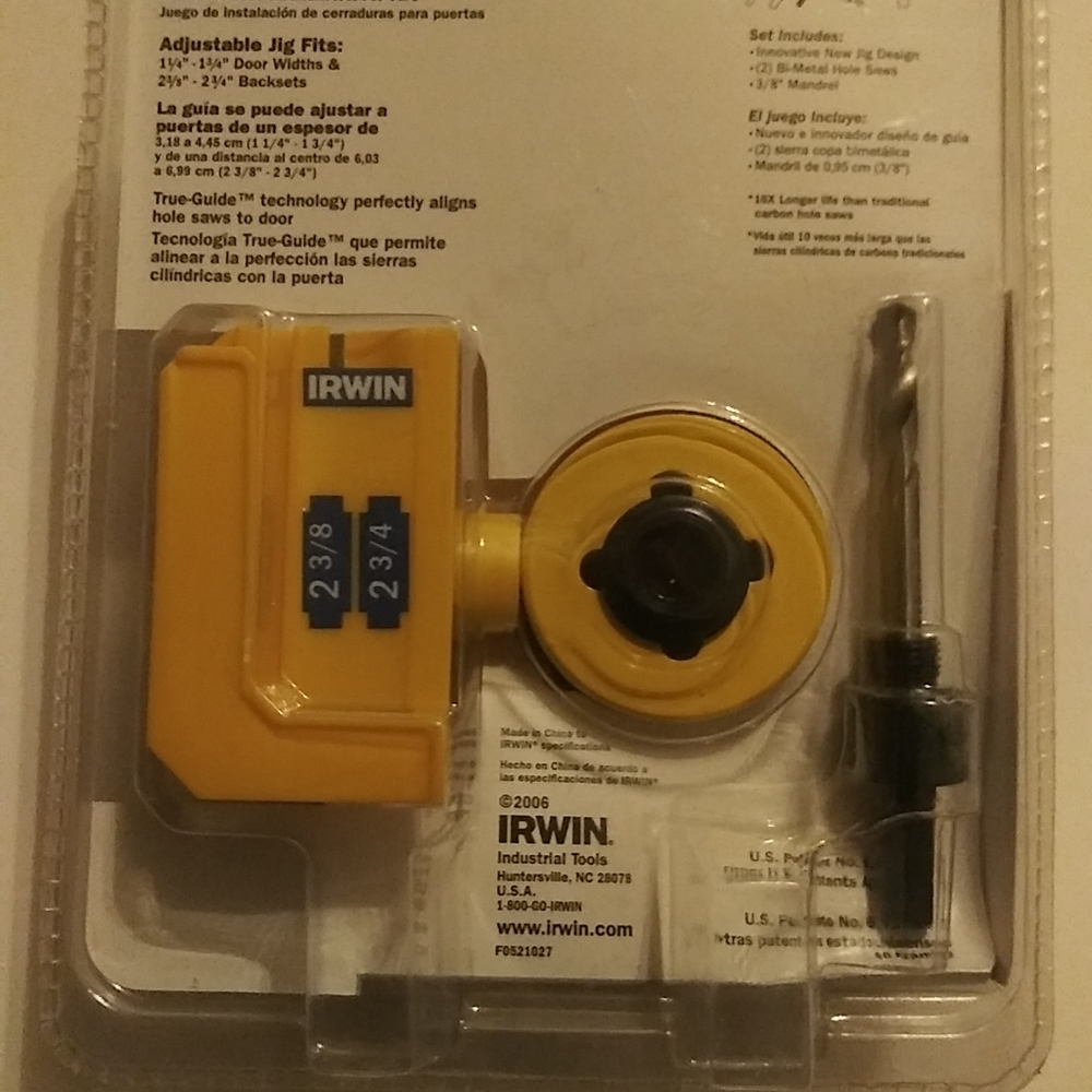 Door lock installation kit by Irwin